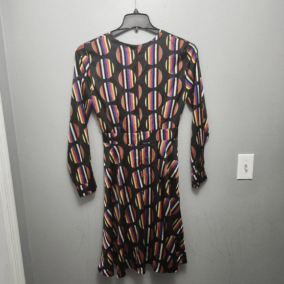 Anonyme designers women's mini dress size S multi color black long sleeve - Picture 6 of 8